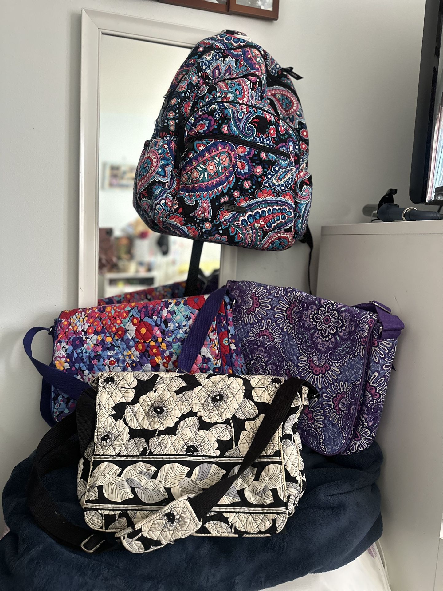 Vera Bradley Messenger/Laptop Bags and a backpack