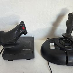 Microsoft Saitek X35T Controlers For Flight Simulator Untested