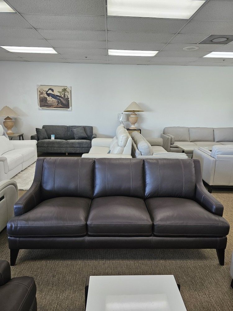 100% Leather Sofa - Collyn 