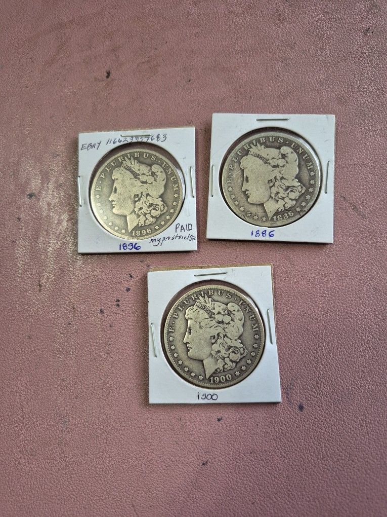 1886 O 1896 O 1900 O Morgan Dollars From $30 To $35 Each