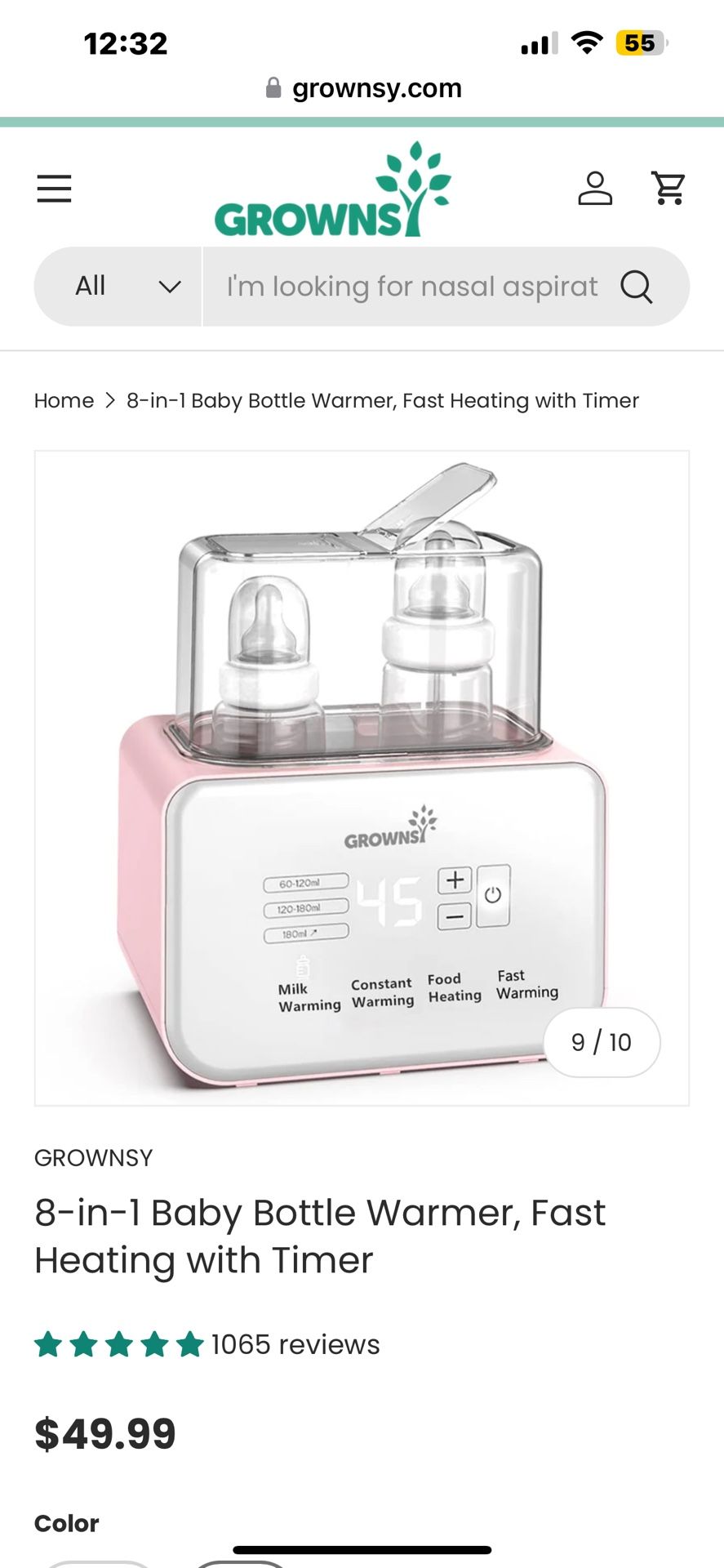 Grownsy 8-in-1 Bottle Warmer