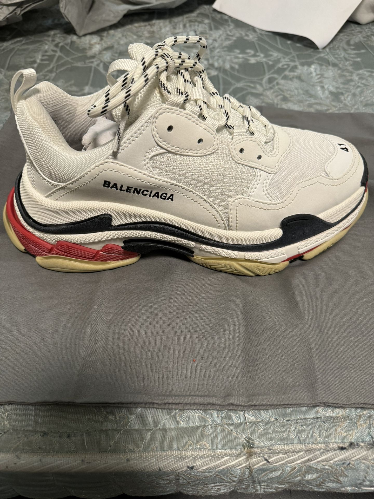 White Black, Red And Tan Balenciaga Triple S Men’s Size