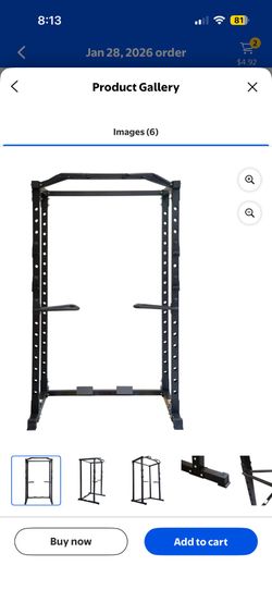 BalanceFrom PC-1 Series 1000lb Capacity Multi-Function Adjustable Power Cage Power Rack, Power Cage