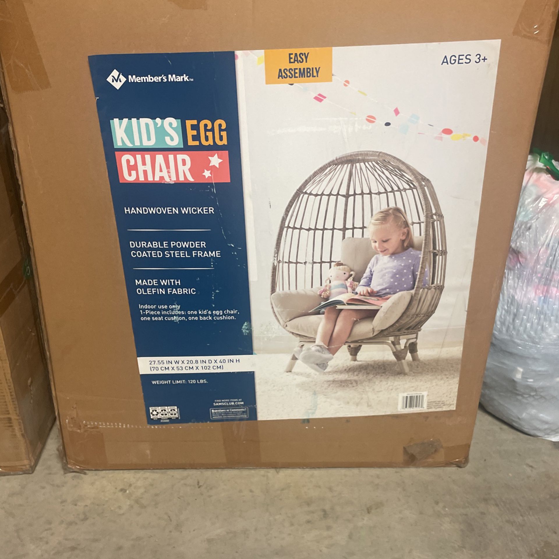 Kids Wicker Egg Chair