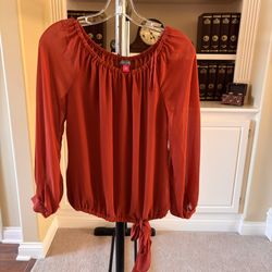 Vince Camuto Tie Detail Off the Shoulder Chiffon 