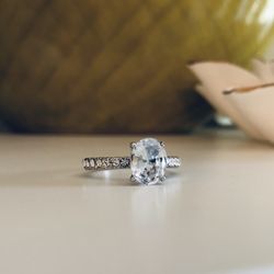 Solitaire CZ Engagement Wedding Ring