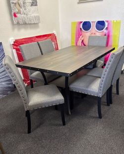 Dining Table Set With 6 Chairs