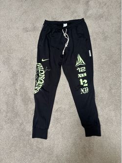 Nike Ja Morant black neon 12 joggers size large
