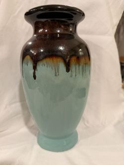 brown and green vase
