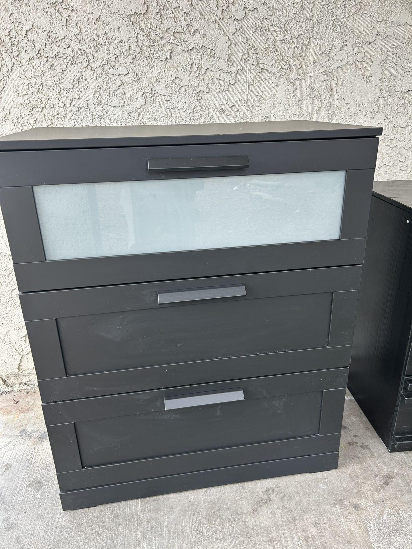 Small 3 Drawer Black Dresser- ONLY $59.99- READ Description