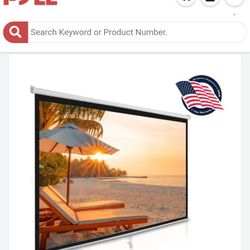 Pyle 100" Pull Down Projector Screen 