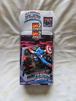 Marvel Comics Toy Biz 1998 Captain America Model Kits Level 2 Open Box New But Model Kit Sealed In Plastic New