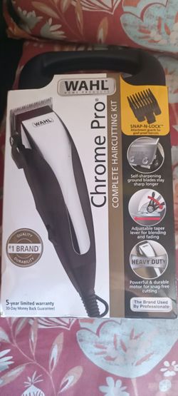 New Wahl Chrome Pro Complete Haircutting Kit Model #9(contact info removed))