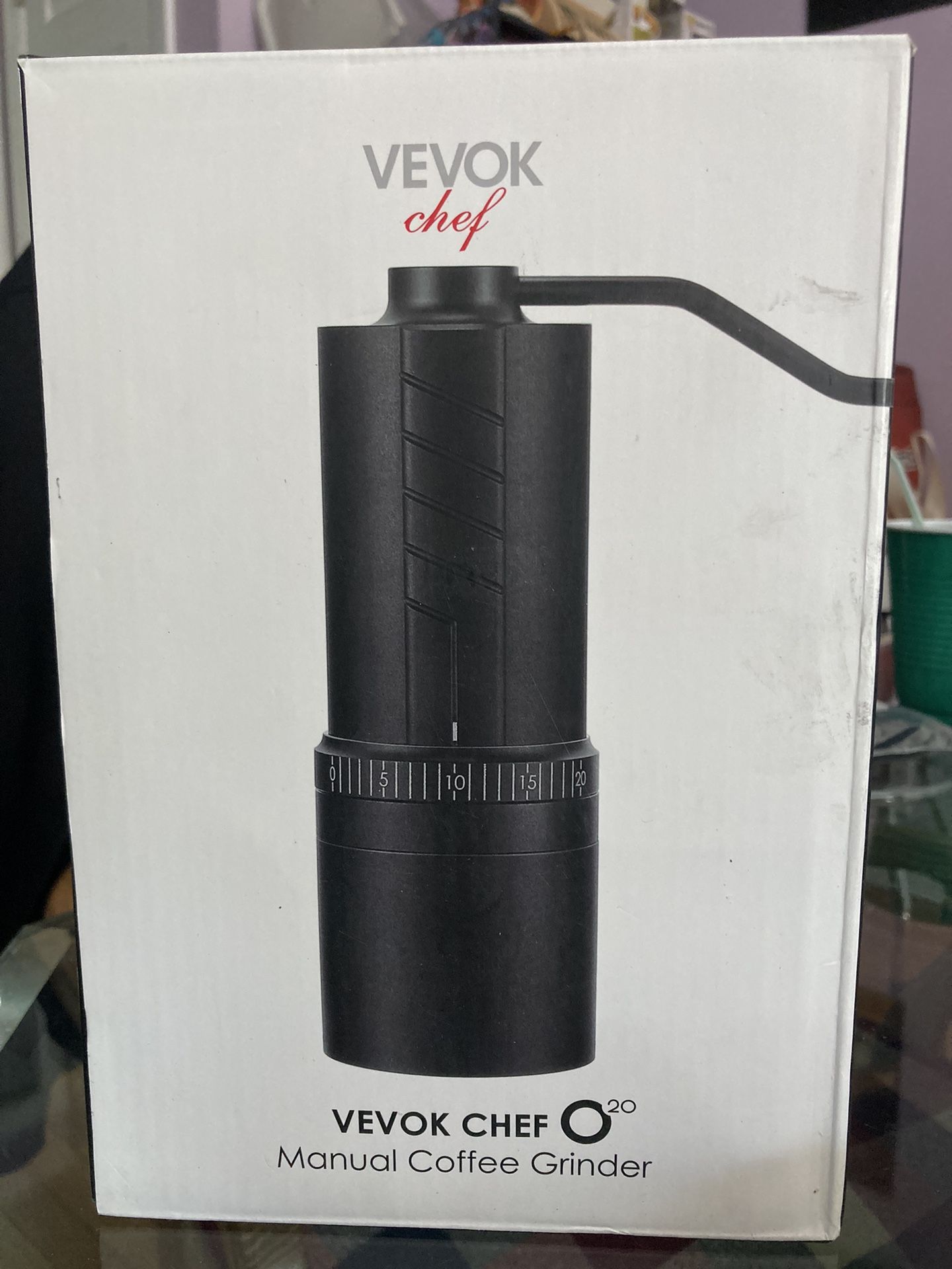 Vevok Chef O20 Manual Coffee Grinder 20 levels External Adjustment