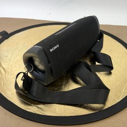 Used, Fully Functional Sony SRS-XB43 Black Portable Wireless Bluetooth Party Speaker With Attached Strap 