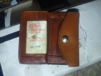 Vintage silver buffalo nickel leather wallet