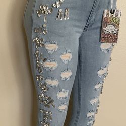 Pants with rhinestones in size 7/8