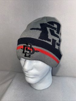 San Diego State Aztecs Knit Cuffed Beanie Hat Gray Black Red Captivating Brand