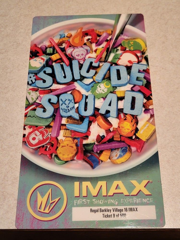 Suicide Squad IMAX First Showing Collector's Ticket 
