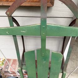 Antique sled wood and metal