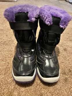 Black Purple Boots Kids