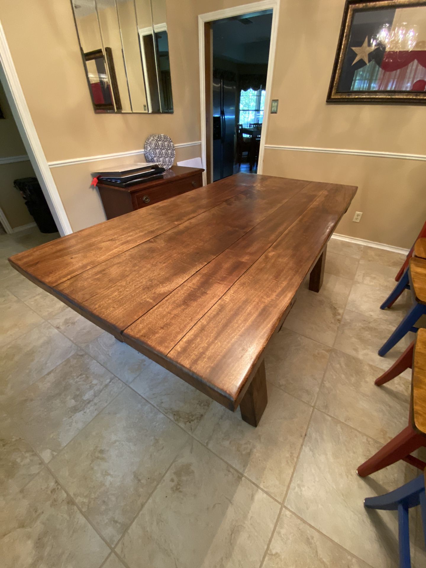Mango Wood Dining Table and 6 chairs.