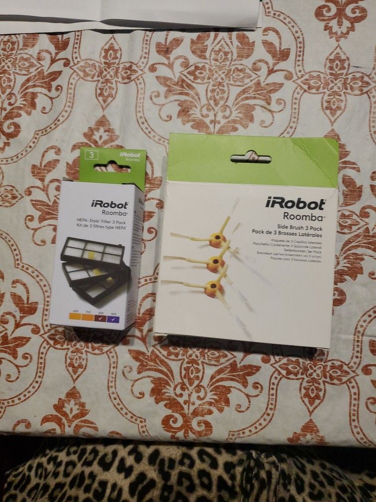 Irobot Roomba 3pck Side Brushes And 3 Pck Hepa Filters