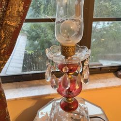 Antique Crystal Lamp