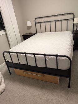 IKEA Queen Bed Frame + Queen Mattress
