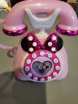 ☎️🎀 Disney Minnie Mouse Pink Light-Up Toy Telephone – Interactive Pretend Play Phone