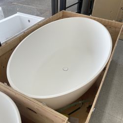 Freestanding bathtub 67” fiberglass acrylic 