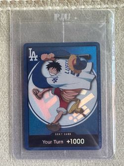 2026 ONE PIECE LA DODGERS MONKEY D LUFFY DON CARD *SEALED*  W/ STRAW HAT
