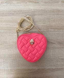 Kurt Geiger Hot Pink Heart of Glamour | Crystal Eagle Head Quilted Crossbody Bag