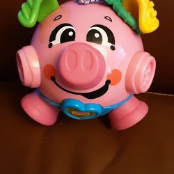 Fisher Price Brilliant Basics Bounce And Giggle Bumble Ball Pig Toy 2005