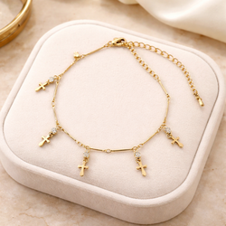 Anklet/Tobillera Gold Plated/ Oro Laminado  High Quality/Alta Calidad