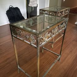 Vintage Glass End Tables 