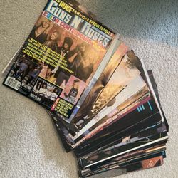 Guns N' Roses 1980s Magazine Pages, Centerfolds & Posters
