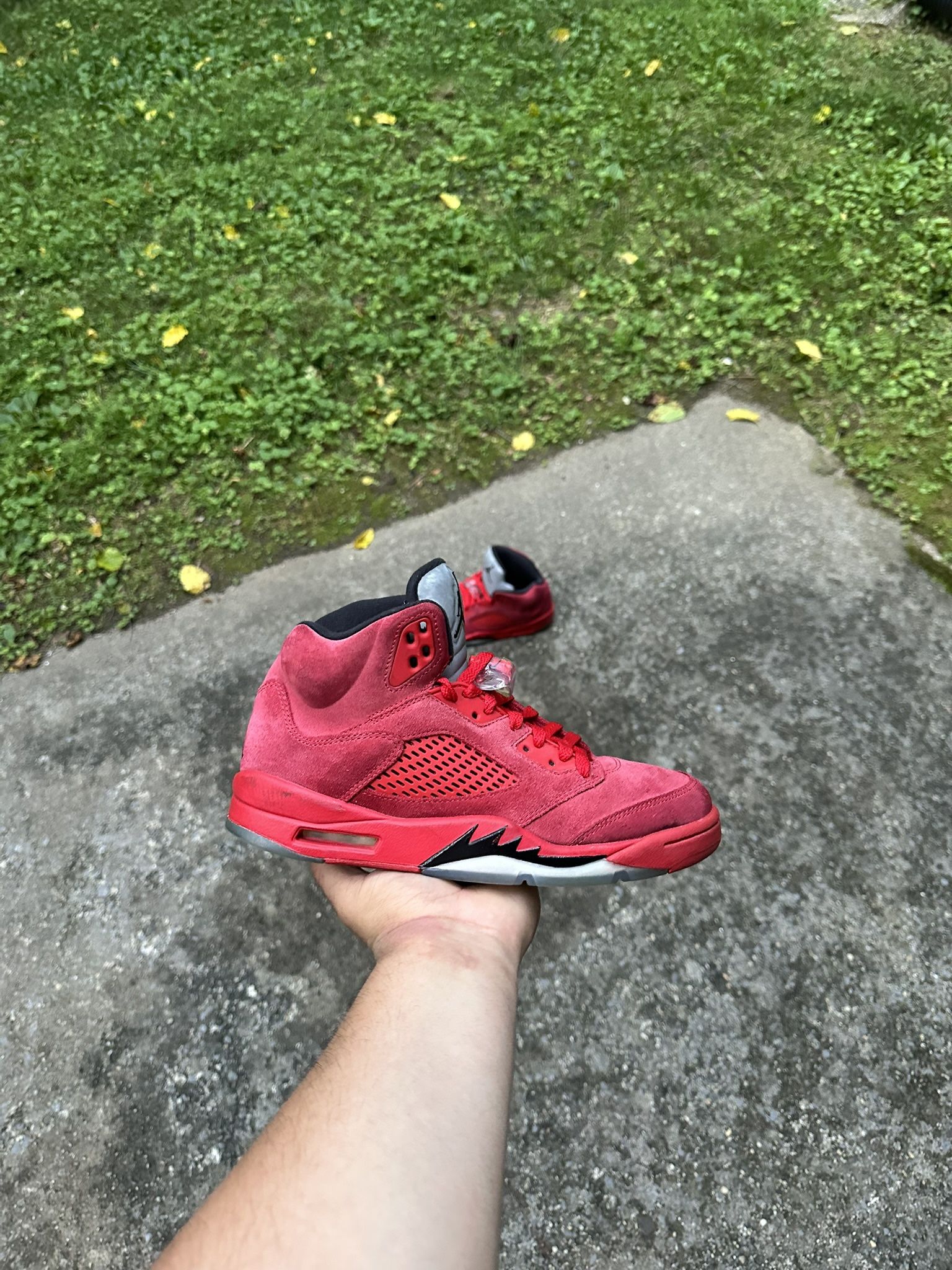 Jordan 5 Red Suede 