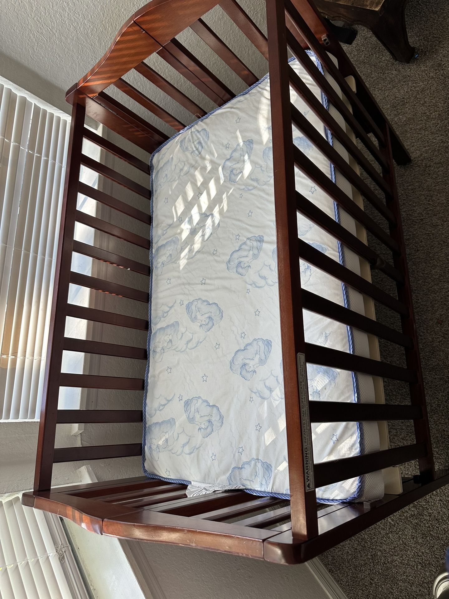 Large Baby Crib With Mattress