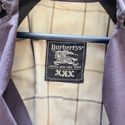 Burberry Vintage Rain Trench Coat Purple Ladies 6 