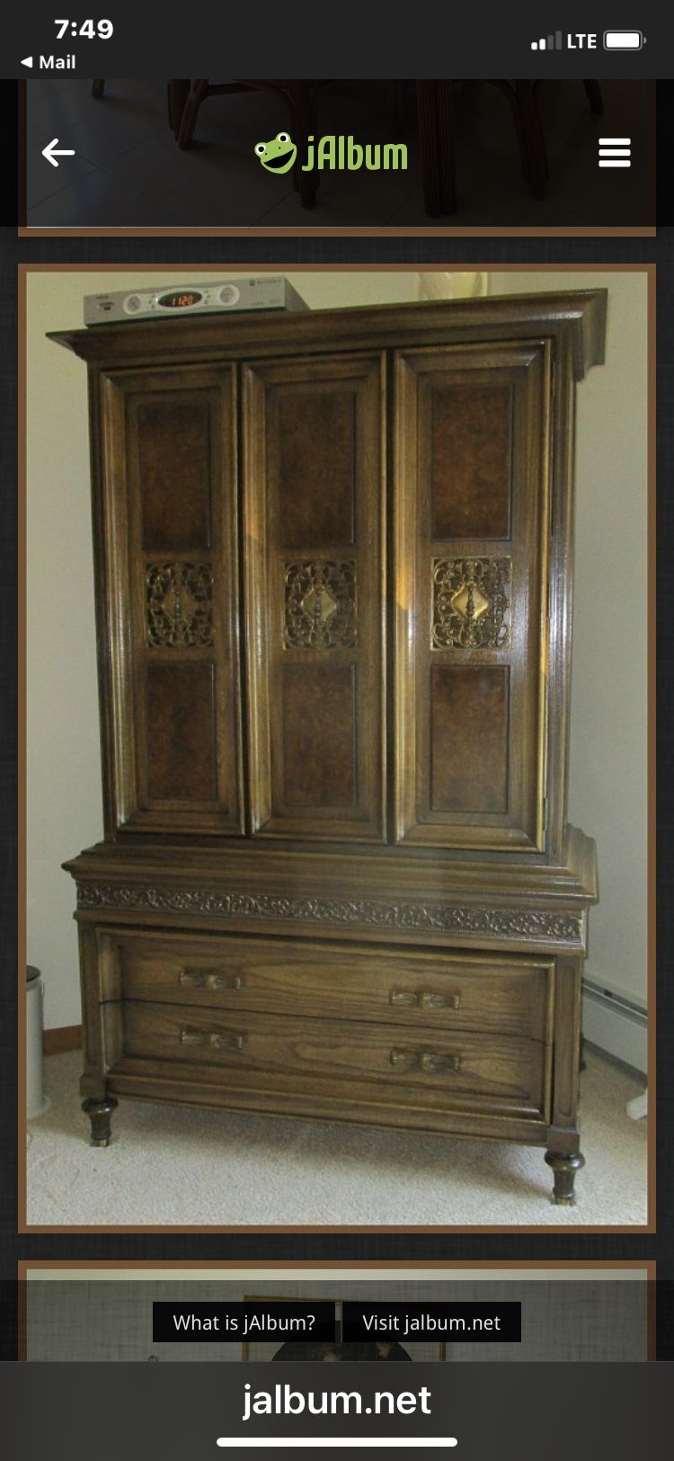 Beautiful Solid Wood Antique Armoire 