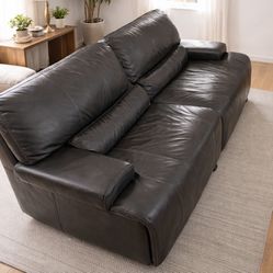 Leather Sofa Couch Reclining 