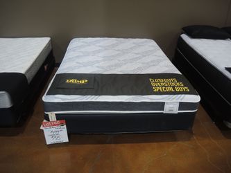 Sleep-O-Pedic Qn Deluxe Fm Mattress - White With Charcoal Border