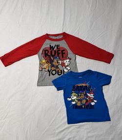 Paw Patrol, Long Sleeve And Short Sleeve Shirts Boys Size 2T 