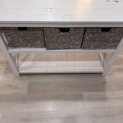 Console Table With Baskets 