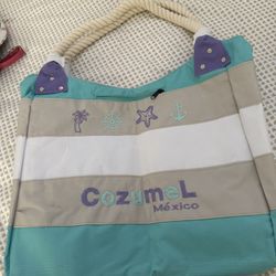 Cozumel Embroidered Beach Tote