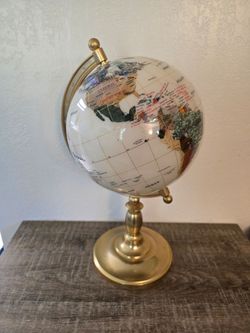 Desktop vintage gemstone globe