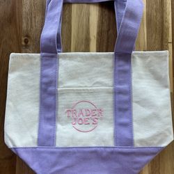 NEW Trader Joes Pastel Mini Tote Bag