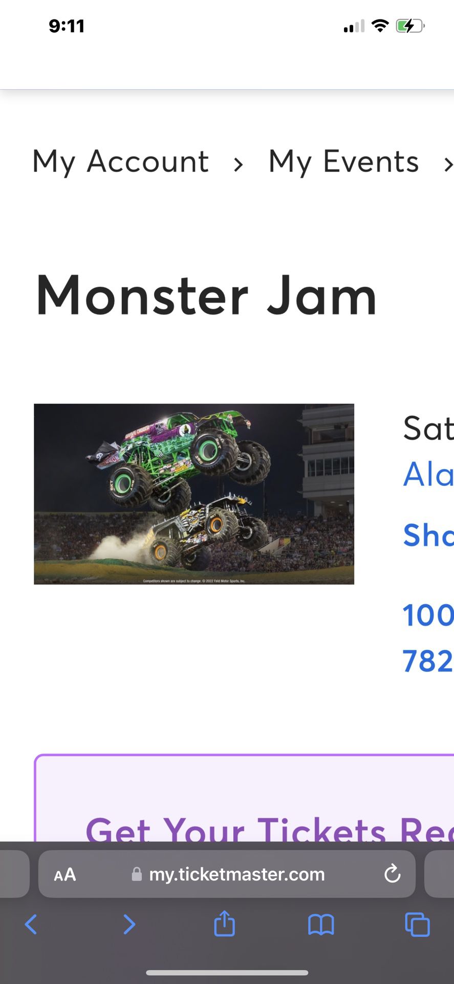 Monster Jam Tickets 