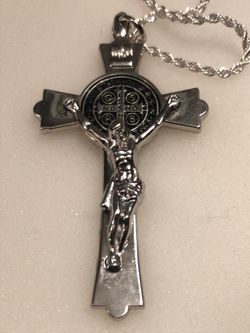 Cross Pendant with Silver Chain